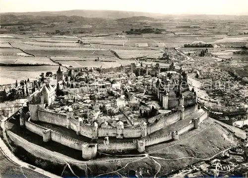 Carcassonne Vue generale aerienne de la Cite Kat. Carcassonne