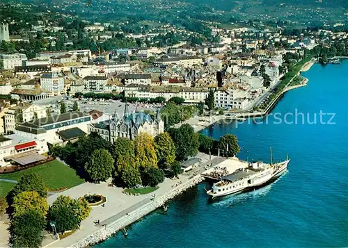 AK / Ansichtskarte Vevey VD Fliegeraufnahme Jardin du Rivage Kat. Vevey