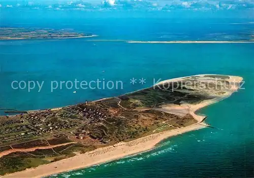 AK / Ansichtskarte Sylt Fliegeraufnahme Suedspitze mit Foehr und Amrum Kat. Sylt Ost