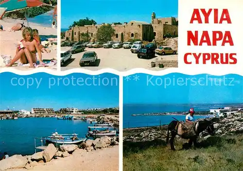 AK / Ansichtskarte Ayia Napa Agia Napa Strand Altstadt Esel Kat. Zypern cyprus