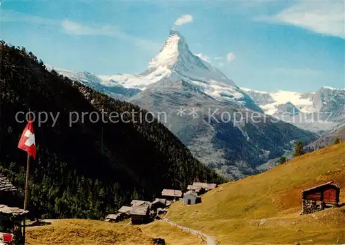 AK / Ansichtskarte Findeln VS mit Matterhorn Cervin Kat. Findelen