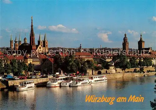AK / Ansichtskarte Wuerzburg Mainufer  Kat. Wuerzburg
