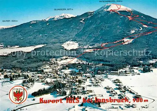 AK / Ansichtskarte Igls Tirol Patscherkofel Fliegeraufnahme Winterpanorama Kat. Innsbruck