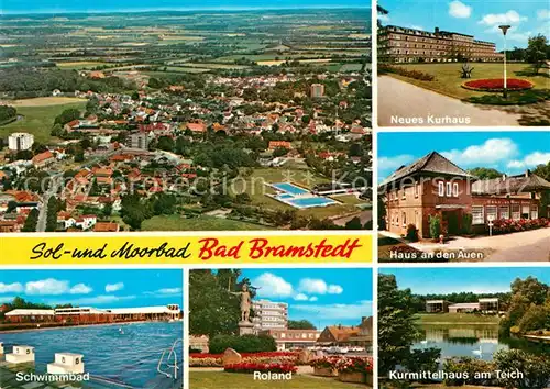AK / Ansichtskarte Bad Bramstedt Fliegeraufnahme Kurhaus Kurmittelhaus Roland Freibad Kat. Bad Bramstedt