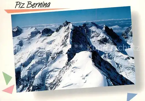 AK / Ansichtskarte Piz Bernina Fliegeraufnahme mit Biancograt Kat. Piz Bernina