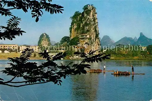 AK / Ansichtskarte Guilin Wasserpartie mit Felsen Kat. Guilin