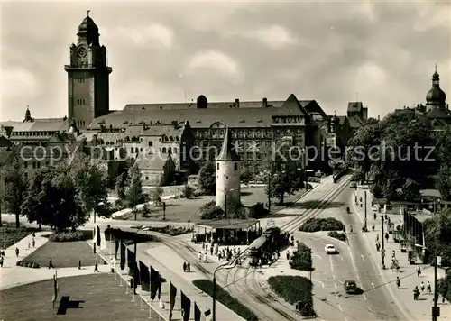 AK / Ansichtskarte Plauen Vogtland Otto Grotewohl Platz Rathausturm Kat. Plauen