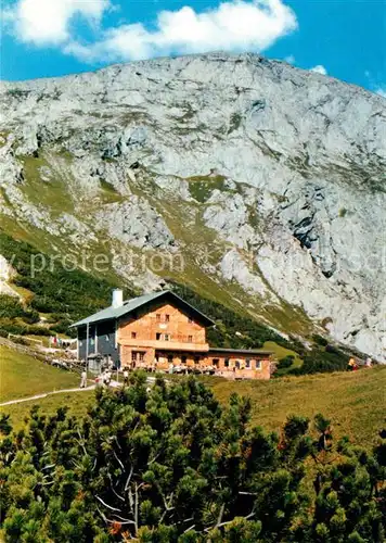 AK / Ansichtskarte Koenigsee Berchtesgaden Stahlhaus mit Hohem Brett Berchtesgadener Alpen