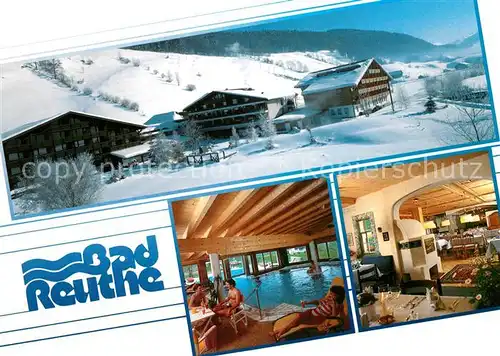 AK / Ansichtskarte Reuthe Vorarlberg Kurhotel Moorheilbad Winterpanorama Kat. Reuthe
