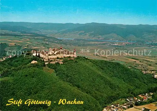 AK / Ansichtskarte Furth Goettweig Benediktinerstift Goettweig Wachau Fliegeraufnahme Kat. Furth bei Goettweig