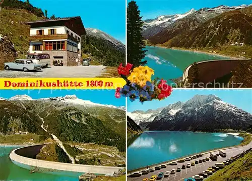 AK / Ansichtskarte Dominikushuette Zillertaler Alpen Sperrmauer Stausee Alpenflora Kat. Mayrhofen