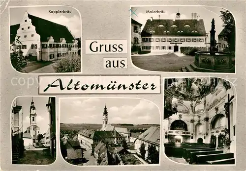 AK / Ansichtskarte Altomuenster Kapplerbraeu Maierbraeu Klosterkirche Inneres Kat. Altomuenster