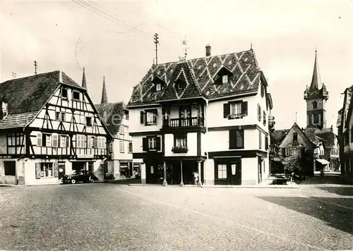 AK / Ansichtskarte Obernai Bas Rhin Maisons Alsaciennes et la Tour Kappel Kat. Obernai