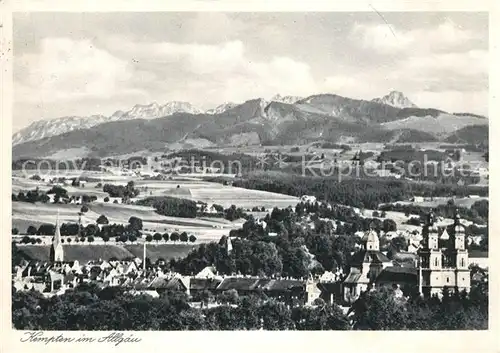 AK / Ansichtskarte Kempten Allgaeu mit Breitenberg Alpspitze Edelsberg und Aggenstein Kat. Kempten (Allgaeu)