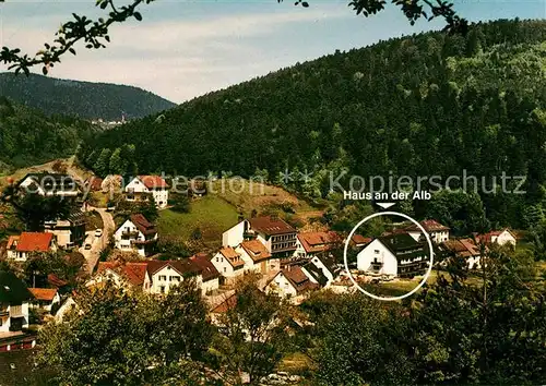 AK / Ansichtskarte Bad Herrenalb Ortsansicht mit Haus an der Alb Ferienappartements Kat. Bad Herrenalb