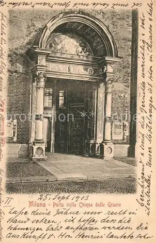 AK / Ansichtskarte Milano Porta della Chiesa delle Grazie Kat. Italien