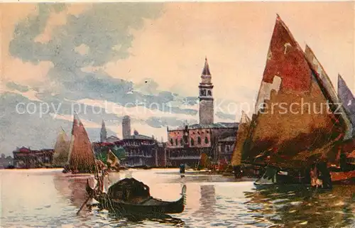 AK / Ansichtskarte Venezia Venedig Panorama Molo Kuenstlerkarte Kat. 