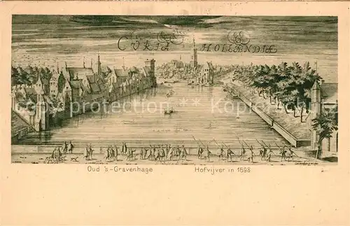 AK / Ansichtskarte Gravenhage Hofvijver 1698 Kat. Niederlande