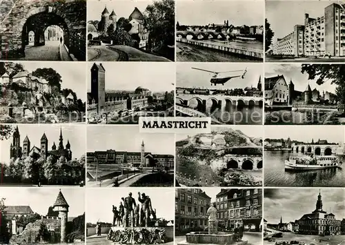 AK / Ansichtskarte Maastricht Schloss Turm Denkmaeler Rathaus Bruecke  Kat. Maastricht