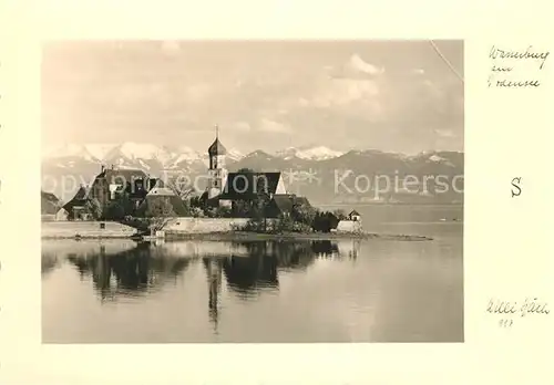 AK / Ansichtskarte Wasserburg Bodensee mit Kirche Kat. Wasserburg (Bodensee)