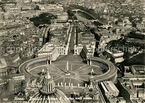 AK / Ansichtskarte Roma Rom Basilica e Piazza San Pietro dall aereo Kat. 