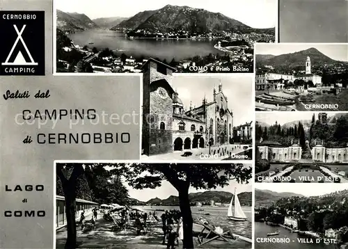 AK / Ansichtskarte Cernobbio Lago di Como Camping Teilansichten Dom Gardasee Kat. Cernobi