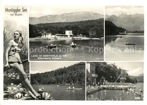 AK / Ansichtskarte Bozen Suedtirol Lago di Monticolo Stabilimento balneare Kat. Bozen Suedtirol