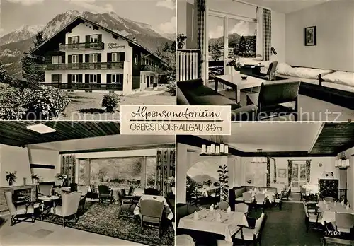 AK / Ansichtskarte Oberstdorf Alpen Sanatorium Gastraeume Gaestezimmer Kat. Oberstdorf