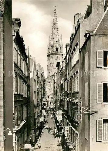 AK / Ansichtskarte Saint Malo Ille et Vilaine Bretagne La Grande Rue et la Cathedrale Kat. Saint Malo