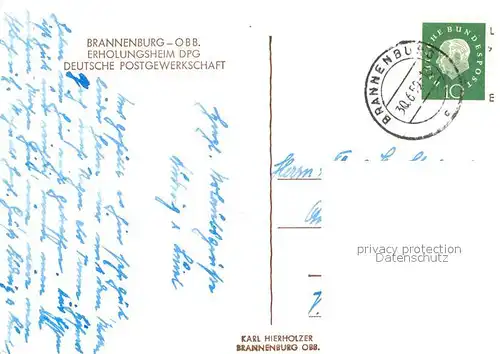 AK / Ansichtskarte Brannenburg Erholungsheim DPG  Kat. Brannenburg