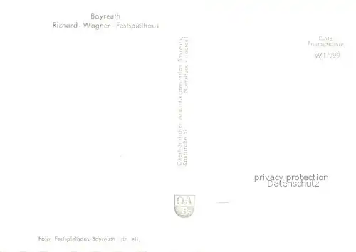AK / Ansichtskarte Bayreuth Richard Wagner Festspielhaus Kat. Bayreuth