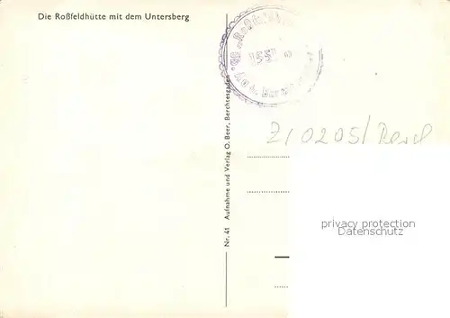 AK / Ansichtskarte Rossfeldhuette mit Untersberg Kat. Berchtesgaden