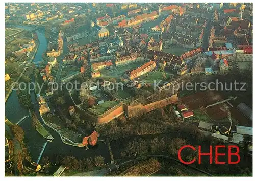 AK / Ansichtskarte Cheb Historische Altstadt Fliegeraufnahme Kat. Cheb
