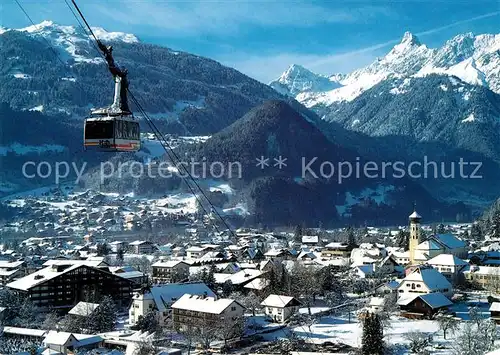 AK / Ansichtskarte Schruns Vorarlberg Tschagguns im Montafon mit Hochjochbahn gegen Golm und Zimba Winterpanorama Bergbahn Kat. Schruns