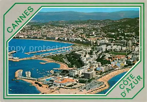 AK / Ansichtskarte Cannes Alpes Maritimes Fliegeraufnahme Casino Palm Beach plage Mourre Rouge Kat. Cannes