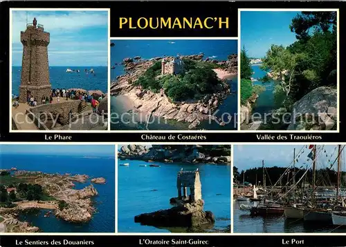 AK / Ansichtskarte Ploumanac h Phare Chateau de Costaeres Port Oratoire Saint Guirec Kat. Perros Guirec