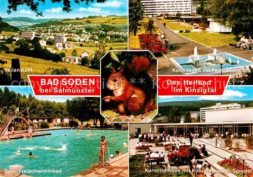 AK / Ansichtskarte Salmuenster Bad Soden Parksanatorium Kurmittelhaus Freibad Eichhoernchen Kat. Bad Soden am Taunus