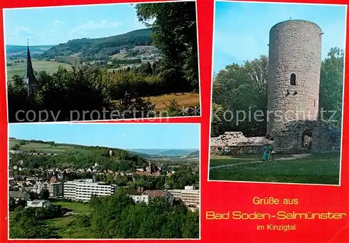 AK / Ansichtskarte Salmuenster Bad Soden Fliegeraufnahme Steinturm Kat. Bad Soden am Taunus