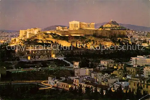 AK / Ansichtskarte Athenes Athen Acropolis bei Nacht Kat. Griechenland
