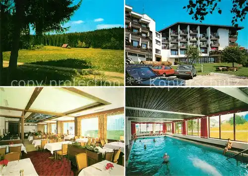 AK / Ansichtskarte Kaelberbronn Hotel Gasthof Schwanen Speisesaal Hallenbad Kat. Pfalzgrafenweiler