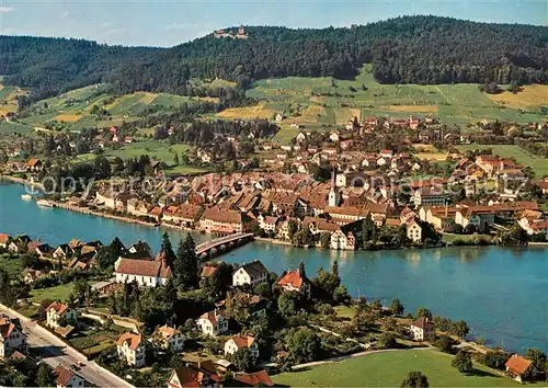 AK / Ansichtskarte Stein Rhein Fliegeraufnahme mit Schloss Hohenklingen Kat. Stein Rhein