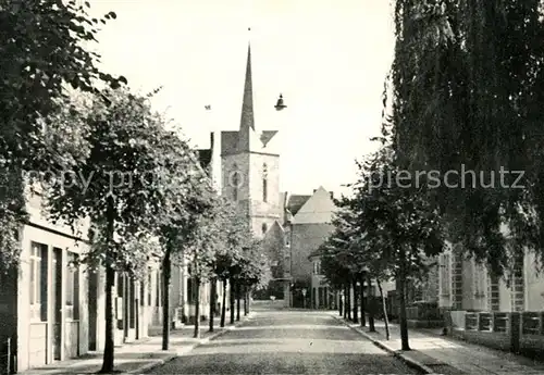 Duderstadt Bahnhofstrasse mit St Servatius Kirche Kat. Duderstadt