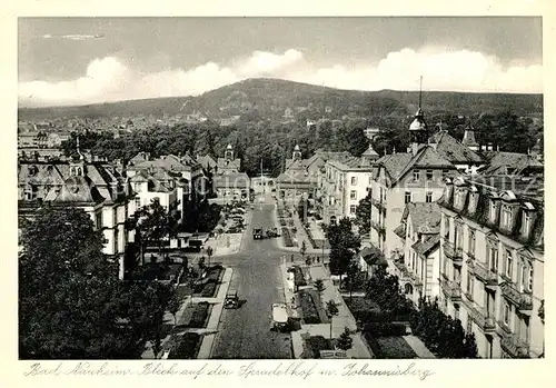 Bad Nauheim Blick zum Sprudelhof und Johannisberg Kat. Bad Nauheim