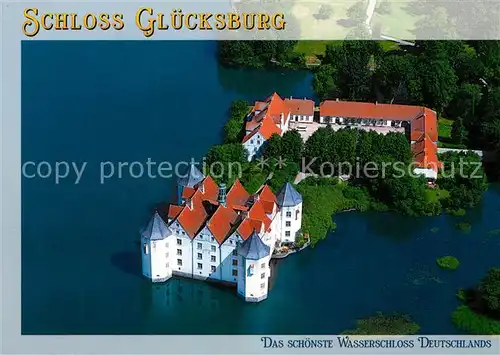 Gluecksburg Ostseebad Wasserschloss an der Flensburger Foerde Fliegeraufnahme Kat. Gluecksburg (Ostsee)