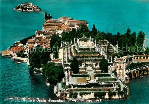 Isola Bella e Isola Pescatori veduta aerea Kat. Lago Maggiore