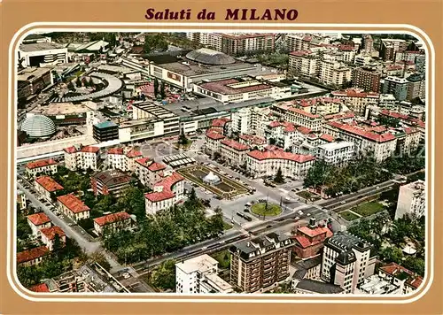 Milano Piazza Giulio Cesare e Fiera Campionaria veduta aerea Kat. Italien
