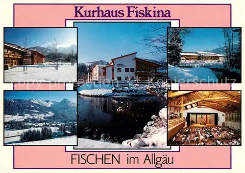 Fischen Allgaeu Kurhaus Fiskina Winterlandschaft Allgaeuer Alpen Kat. Fischen i.Allgaeu