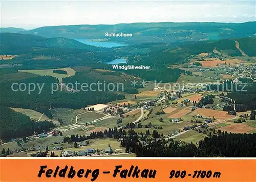 Falkau Windgfaellweiher Schluchsee Thorbecke Luftbild Kat. Feldberg (Schwarzwald)