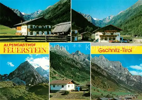 Gschnitz Tirol Alpengasthof Feuerstein Alpenpanorama Kat. Gschnitz