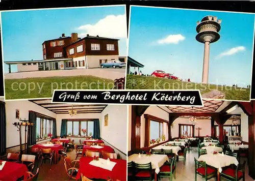 Luegde Berghotel Koeterberg Restaurant Fernmeldeturm Kat. Luegde